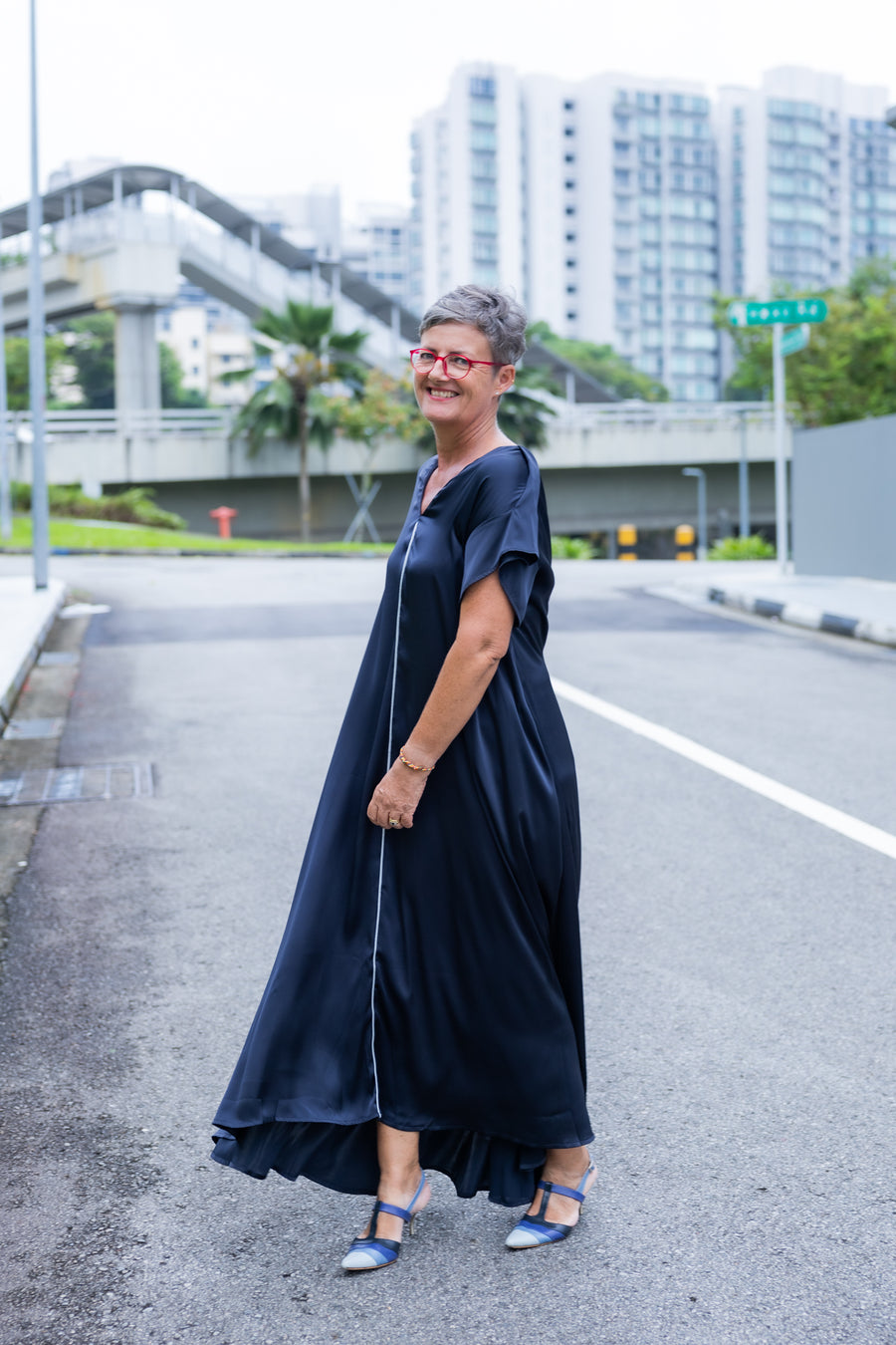 Wanderlust Midnight Blue & Silver dress