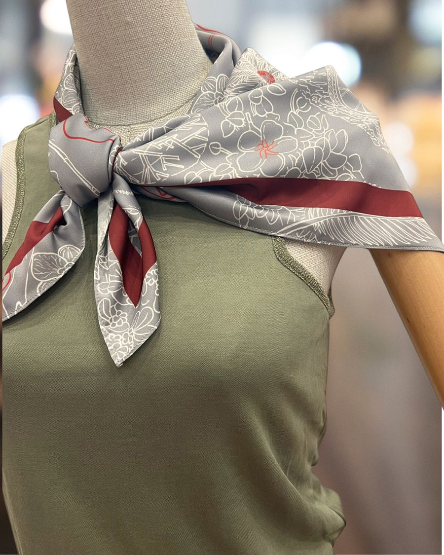JS Iconic Singapore scarf - Chili Pepper