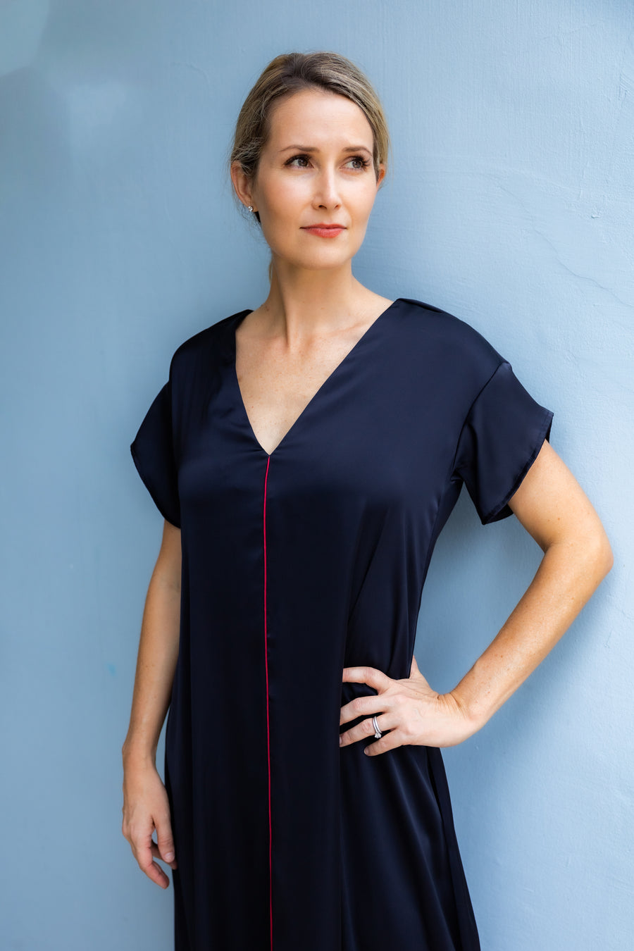 Wanderlust Midnight Blue & Plum dress