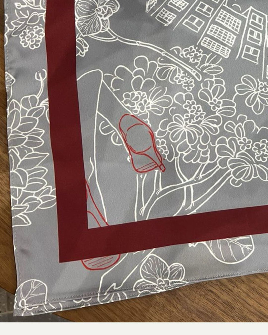 JS Iconic Singapore scarf - Chili Pepper