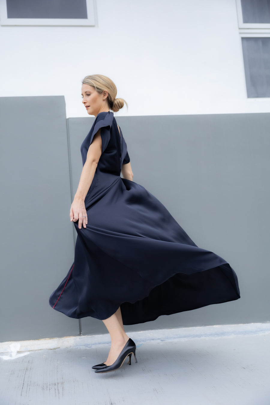 Wanderlust Midnight Blue & Plum dress
