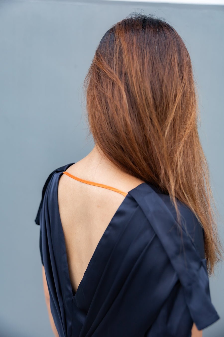 Wanderlust Midnight Blue & Burnt Orange dress