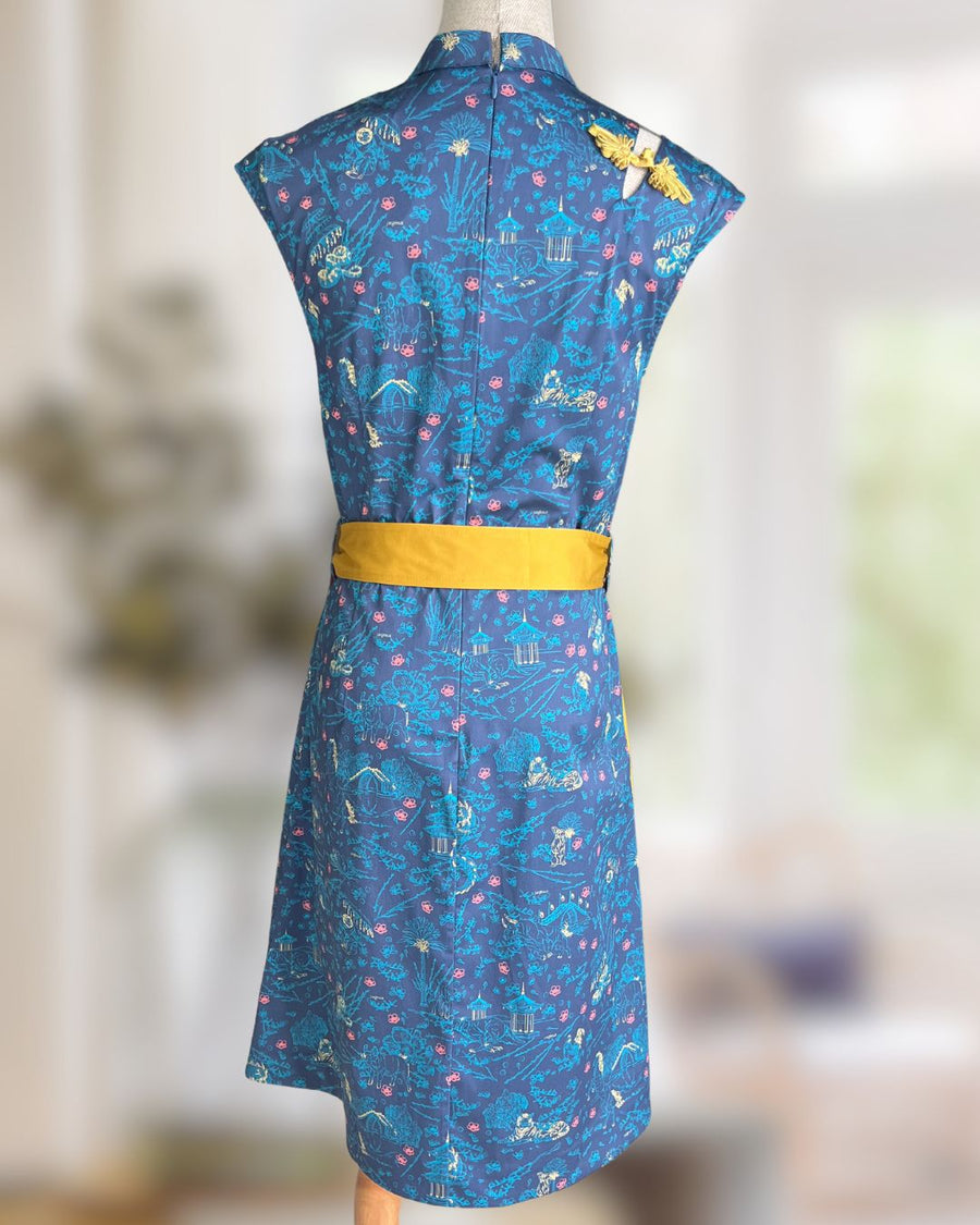 Wild Zodiac mulled grape cheongsam dress