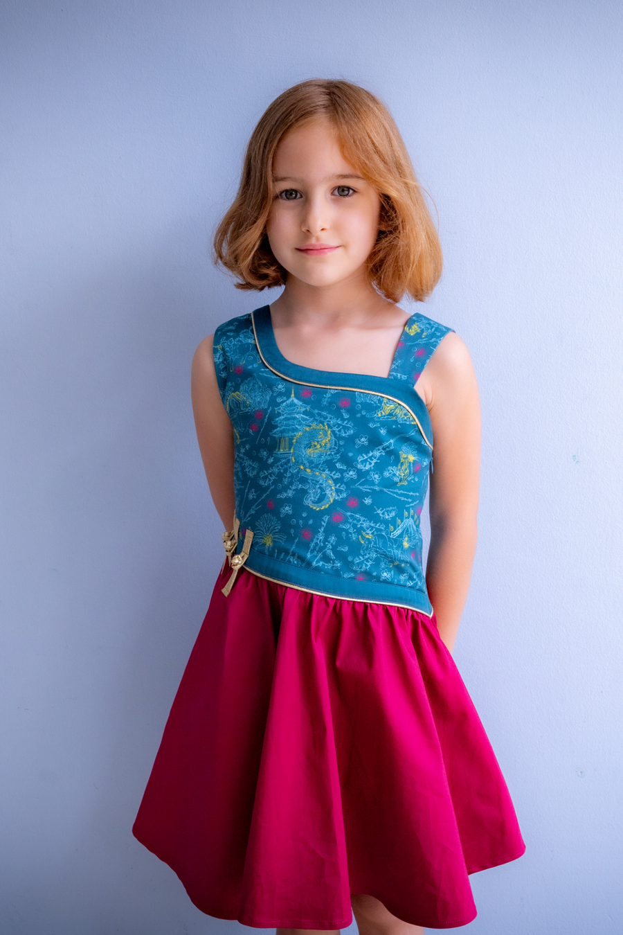 Wild Zodiac teal girl’s dress